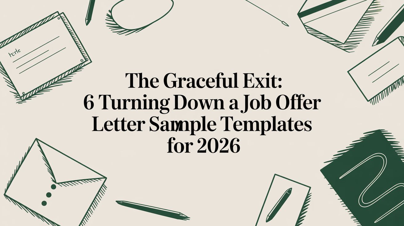 The Graceful Exit: 6 Turning Down a Job Offer Letter Sample Templates for 2026